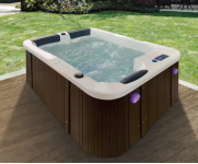 Modern Acrylic Jacuzzi Outdoor Bathtub Hydromassage Fibreglass Double Whirlpool Jaccuzi Spa