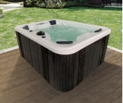 4 person  outdoor bathtub with the plastic skirt massage spa 