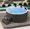 High Quality luxury 6-8 Persons Circle outdoor large whirlpool bath massage acrylic bathtub jets ...