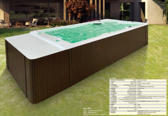 Hot Sale Outdoor Hot Tub Spa with Balboa Training Machine Endless Swim Spa Pool