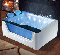 Modern Acrylic Indoor Bathtub Hydromassage Fibreglass Double Whirlpool Jacuzzi Spa Hot Tub