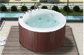 Circle massage whirlpool bathtub and the colorful led lights bubble bath