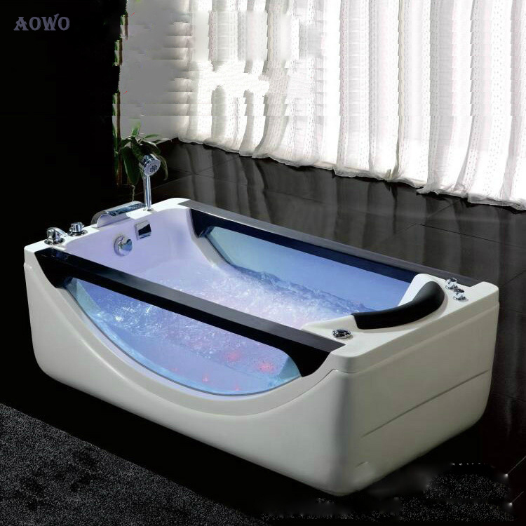 Modern Garden Jacuzzi Spa for Single person Acrylic Rectangular Indoor Bathroom aie Jets Whirlpool Hot Spa Tub