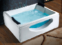 Two ways Lying seats whirlpool massage hot tub two people bath indoor water jets surfing bathtub