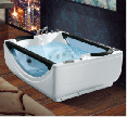 Double Tempered glass Acrylic Freestanding Water Whirlpool Bathtub Massage Spa