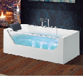 BALISI Square 1.7m bathtub glass indoor bathroom air massage jet Hydro Ozone whirlpool