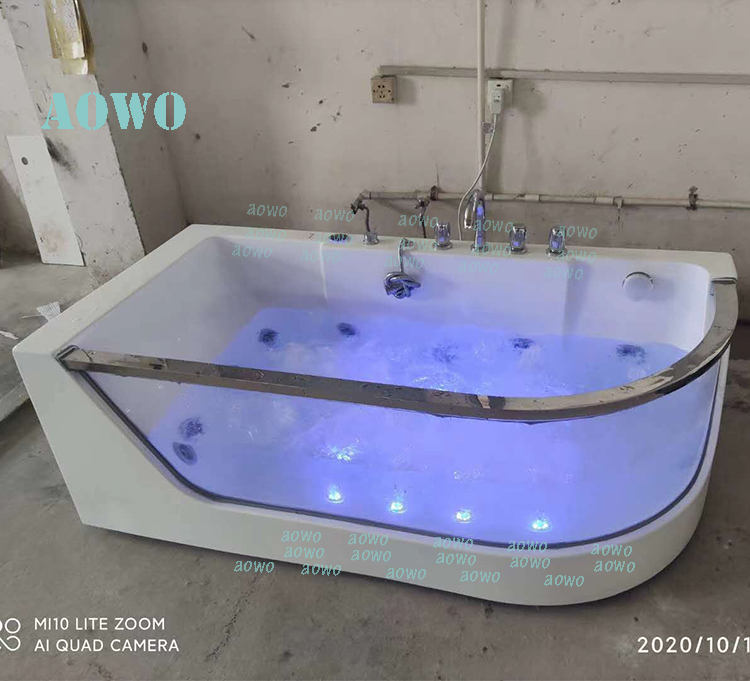 Freestanding Whirlpool Massage Bath Hot Tub Acrylic Indoor Jacuzzi Hot Tubs Single Person Use