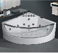 Corner indoor bath tub therapy whirlpool tubs digital control & big waterfall, acrylic white color jacuzzi