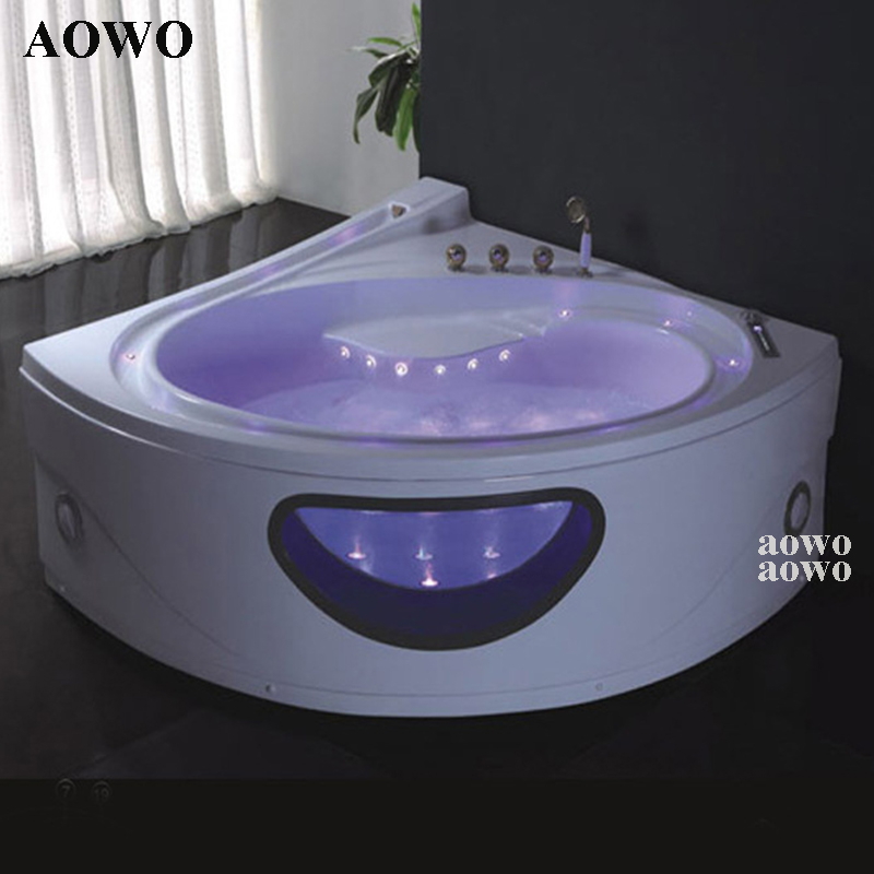 Luxury Freestanding massage bathtub rohs Easy To Clean New design indoor free standing bath hot tub