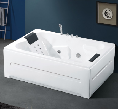 Acrylic Material Manufacturer Supply 2 Persons Massage Whirlpool Bathtub