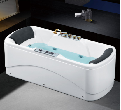 Rectangle Whirlpool Hot Tub Spa with Bobble Color Lights Fashionable Freestanding massage Waterfall via