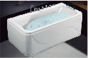 Rectangle Whirlpool Hot Tubwith Bobble Color Lights new Design Freestanding Massage Hotel via