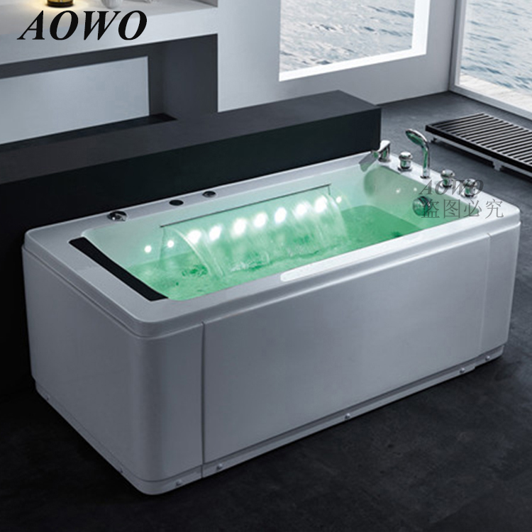 IndooryMassage Jet Whirlpool Bathtub with waterfall Foshan Eco-friendly Acrylic Bathroom