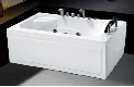 Square bathtub two skirt indoor bathroom air massage jet Hydro Ozone whirlpool