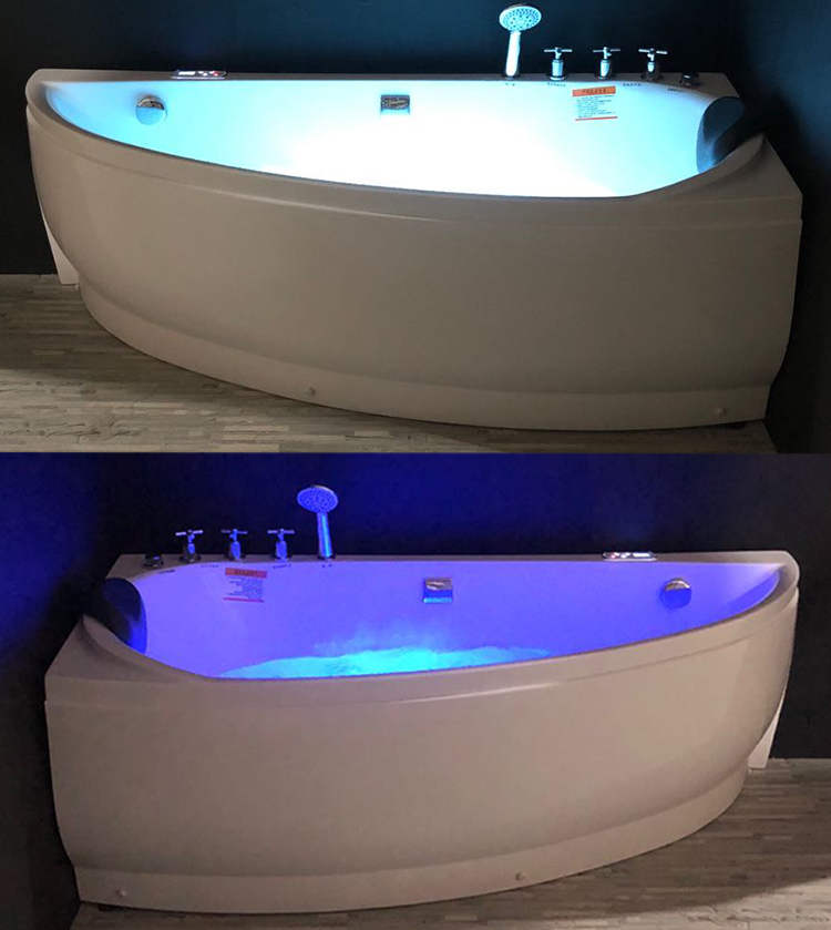 corner whirlpool indoor single person spa bathtub acrylic massage modern bathtubs for adults