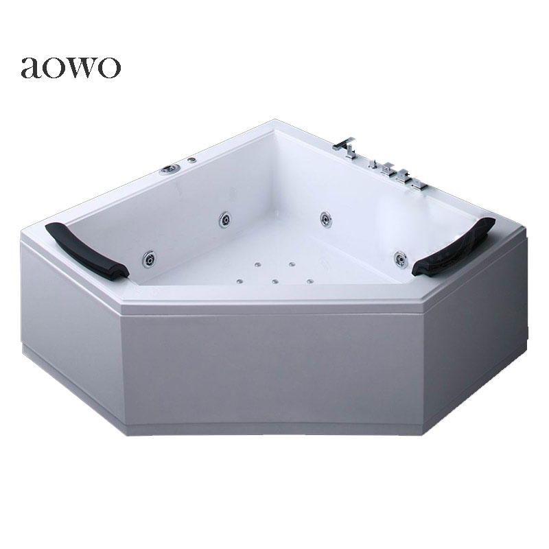 Corner bathtub Fashionable durable indoor acrylic whirlpool freestanding white hot tub spa bath