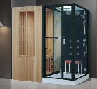 hotel bathroom small size portable shower steam sauna massage hemlock wood sauna