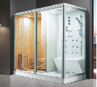 Corner rectangle Steam shower dry film  sauna stone heating room