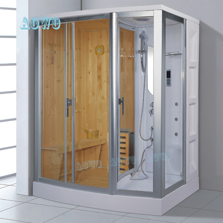 Factory price traditional stone sauna and wet steam shower room for family use