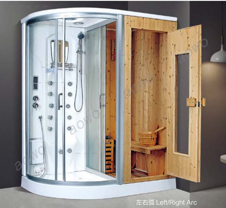 modern  design left and right side steam sauna spa massage combinate functions