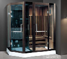 Fashionable durable indoor steam shower and dry sauna room for bathroom install