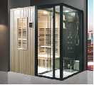 rectangle steam shower and dry sauna room for 1-2 person