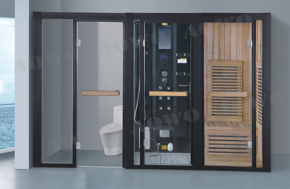 good quality and portable hemlock wood and Al frame sauna and steam shower 