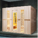 Wholesale High Quality Outdoor and Indoor Hemlock Wood 4-person Size Infrared Sauna Room