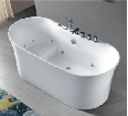 Acrylic Free Standing Indoor Bathtub with Seat