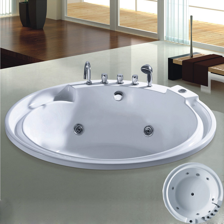 whirlpool massage bathtub drop-in style with faucet