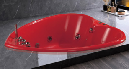 red color Heart shape whirlpool massage bathtub for bathroom use romantic 