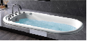 bathtub Fashionable durable indoor acrylic whirlpool build in white hot tub spa bath