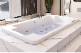 Custom Luxurious Drop In Acrylic Bathtub Wholesale Price Massage Whirlpool 4-6 person Embedded SPA Bath