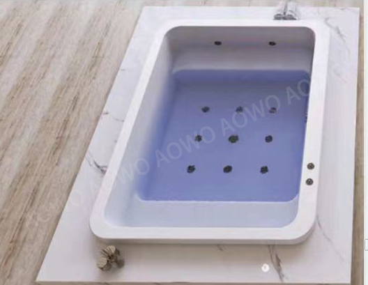 Drop In Acrylic Double Persons Whirlpool Hydro Massage Jacuzzier For 4 Person Outdoor Built-in Bathtub