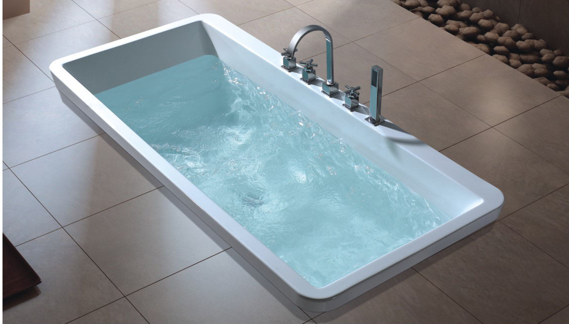 Drop in Cheap Simple Bathtub Tub Soaking Air Jets Massage