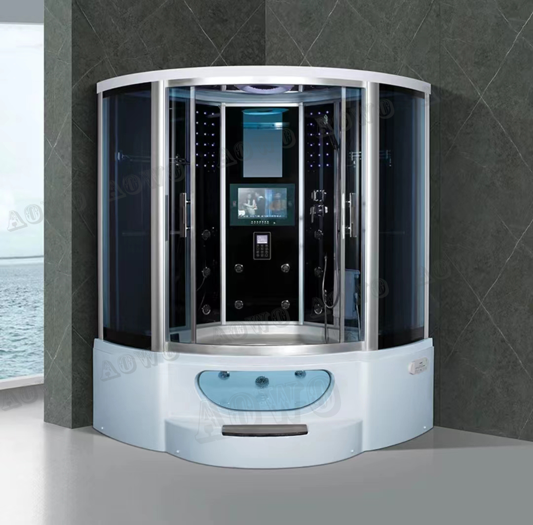 New design luxury aluminum frame glass door massage steam shower room can take a wet sauna 