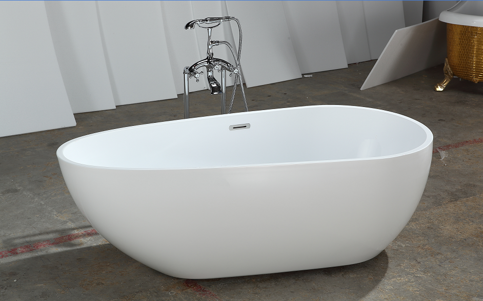  America Modern Design Bathroom Soaking Tubs Classic Acrylic Freestanding Bathtub