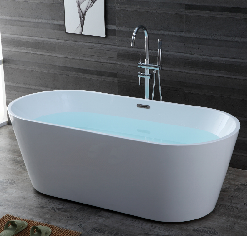 Hot Sale Modern Design Freestanding Bath Tub White Acrylic Bathtubs