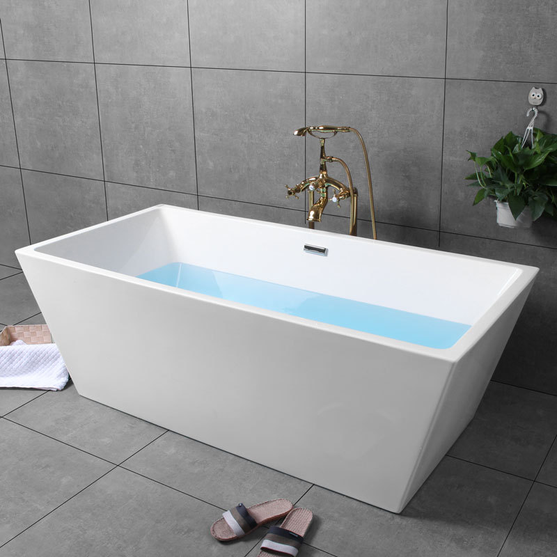 Modern Indoor rRght Angle Stand Alone Acrylic Bathtub Bath Tub Bathroom Freestanding Alone Soaking Bathtubs 