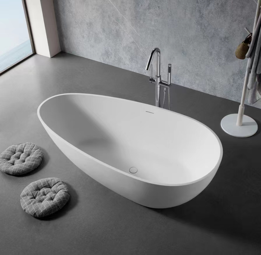 White Countertop Wash Basins Hotel Project Resin Stone Basin Can Customized color Indoor Wash Basins Made In Foshan