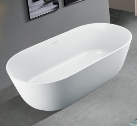 1.7m Large Size Pensen White Pure Acrylic Repairable Artificial Stone Solid Surface Freestanding Bathtub