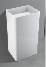 Modern bathroom solid surface sink artificial stone wash basin cabinet rectangular sink