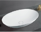 Oval Bathroom Vessel Sink modern solid surface counter top basin bathroom wash Sink Lavatory Vanity Bath Sink Basin