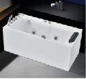 rectangle shape whilpool hot massage freestanding bathtub can add the air bubble jets and faucets