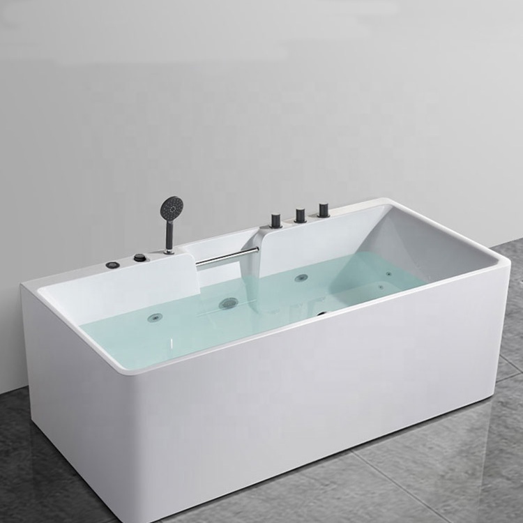 Modern Freestanding Bathtubs Intelligent Constant Temperature Heating Whirlpool Massage Tubs Air Bubble Jets